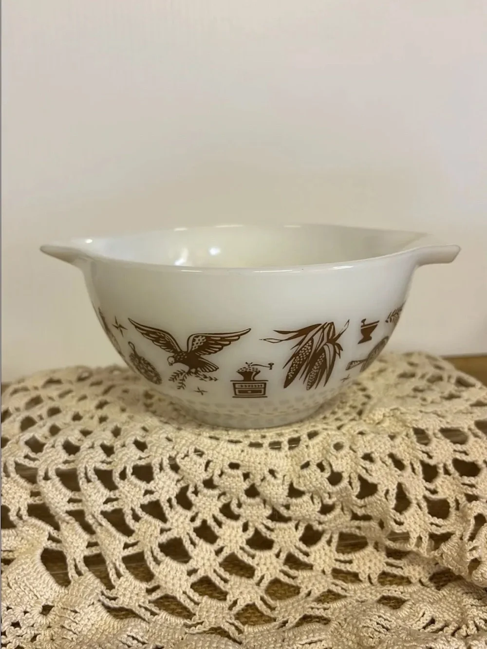 PYREX #441 RARE Early American Pattern Round Cinderella Bowl 1.5 PT Vintage
